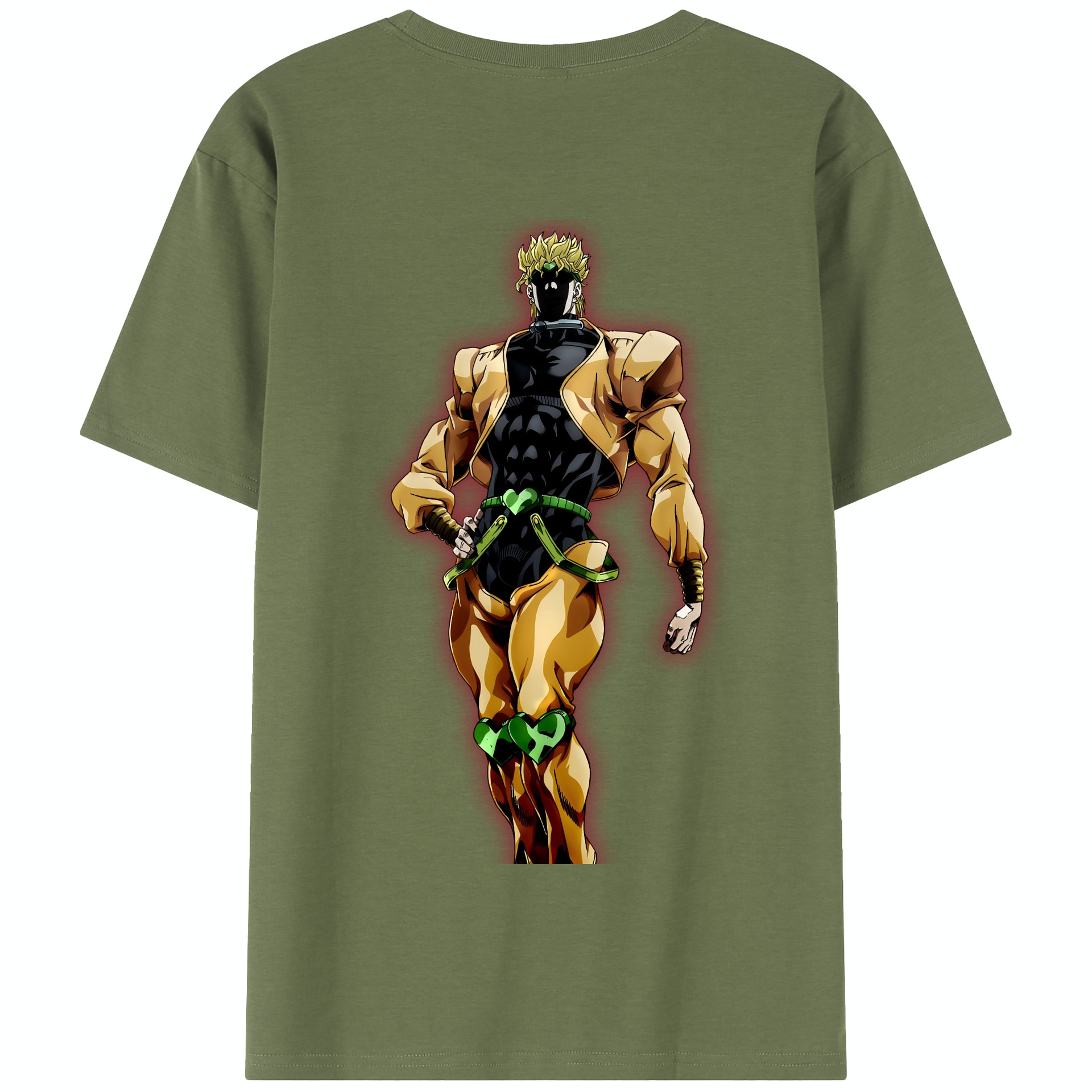 （画像用） ジョジョの奇妙な冒険 ディオ?ブランドー JoJo's Bizarre Adventure Dio Brando 綿100％半袖Tシャツ（背面プリント）
